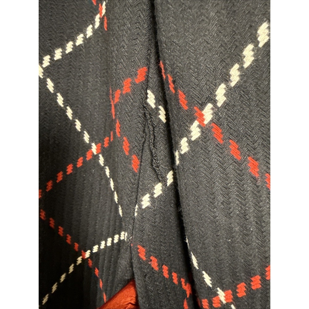 Vintage Lord & Taylor Identity Black Red White Diamond Wool Blend Coat Luxury 6 - Picture 16 of 16